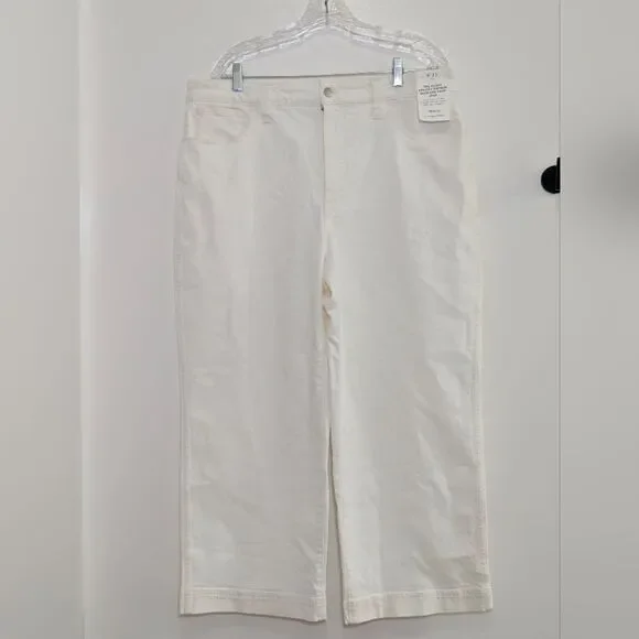 Madewell Curvy Perfect Vintage Wide Leg Crop Jeans W33 NWT Tile White NU078 - Picture 4 of 10